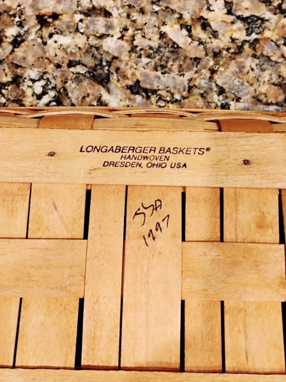 Longaberger Large Hostess Serving Tray Basket with Plastic Protector Circa 1997